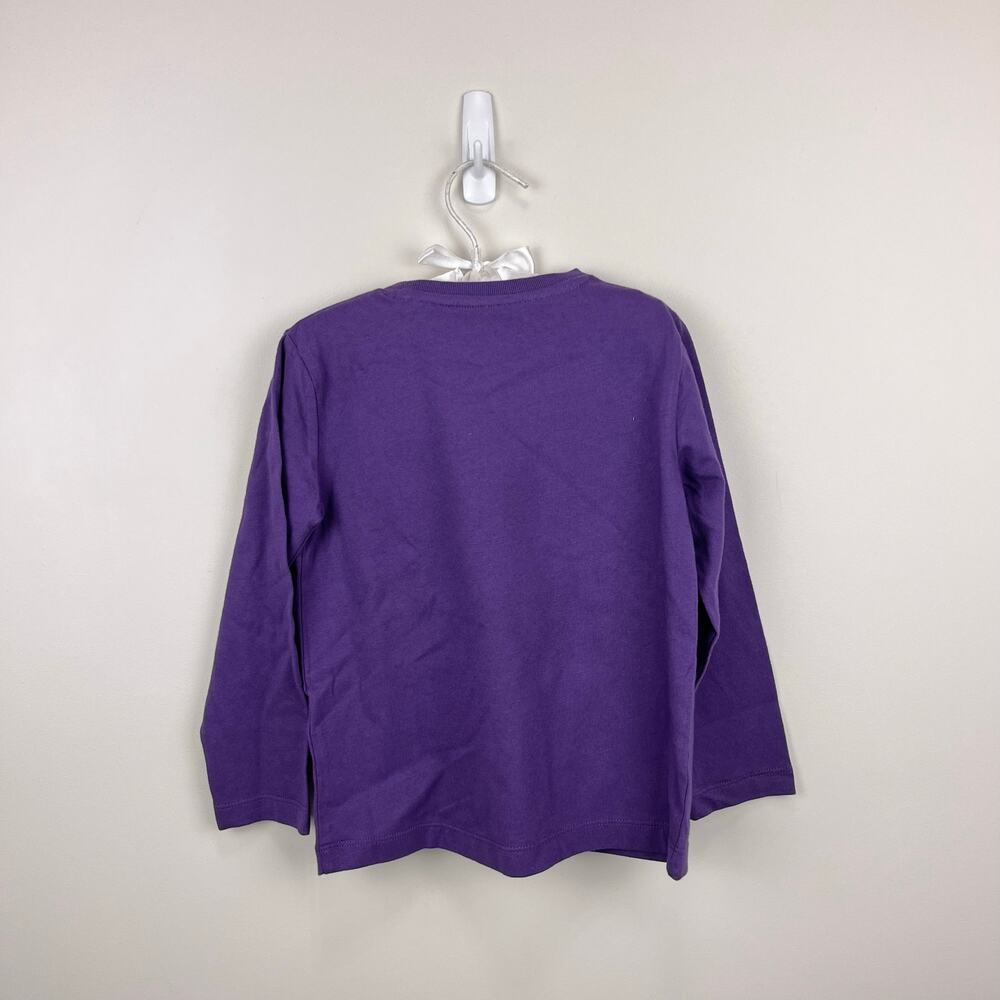 Mini Boden Kids' Long Sleeve Glow Superstitch T-Shirt Loganberry Bat 3-4 NWT - Picture 5 of 5